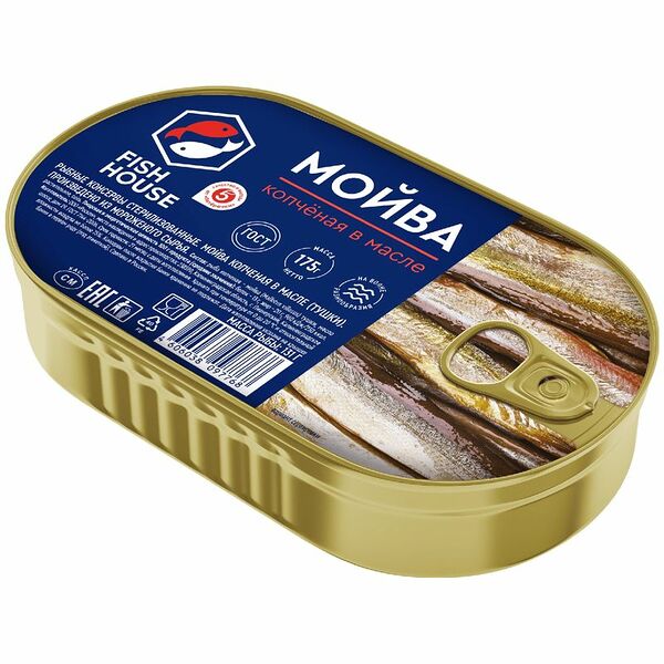 Мойва Fish House копченая в масле 175 г