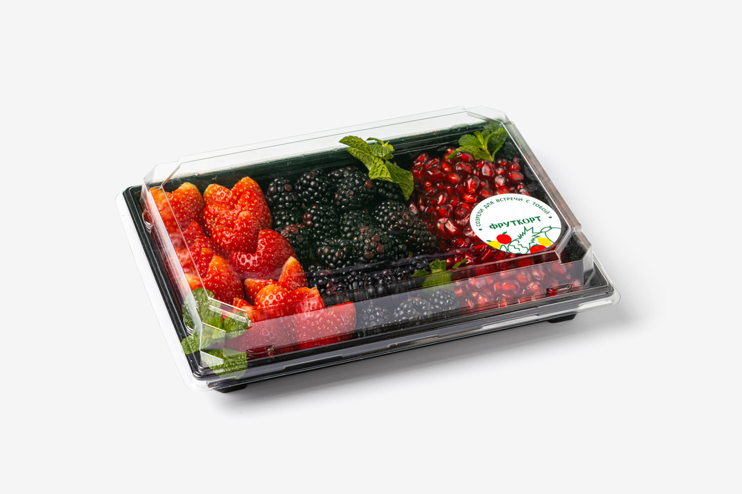 

Ягодная тарелка Фруткорт клубника, ежевика, гранат 400 г