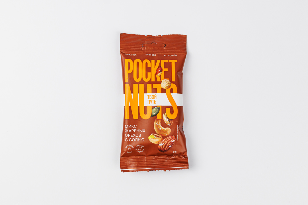 

Микс орехов Толк и Польза Pocketnuts жареные с солью 50 г