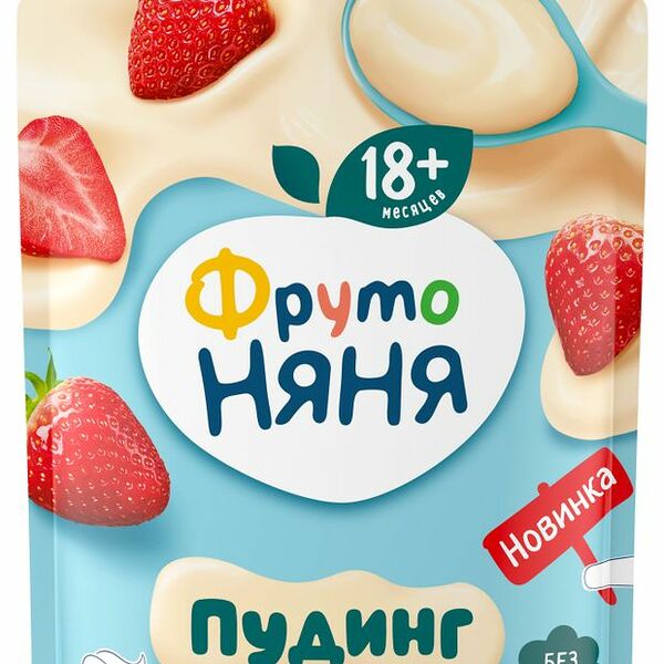 Пудинг ФрутоНяня молочный с клубникой 90 г