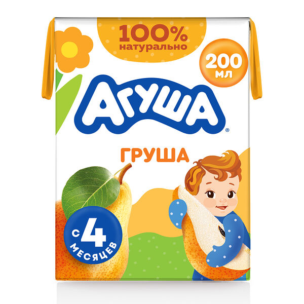 Сок детский Агуша Груша с 4 месяцев 200 мл