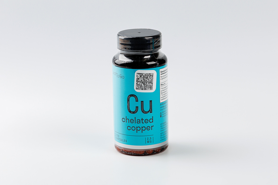 

Биологическая активная добавка к пище Медь хелатная 100 капсул 80 г