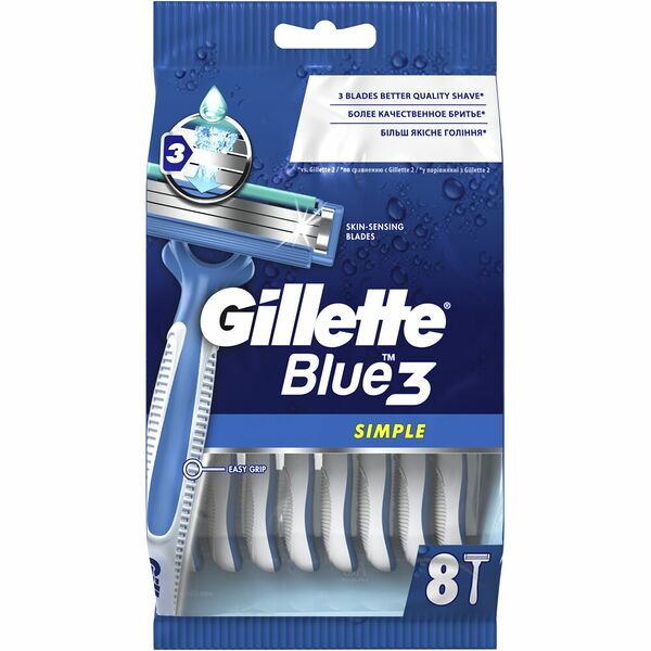 Бритвенный станок Gillette Blue Simple 3 8 шт