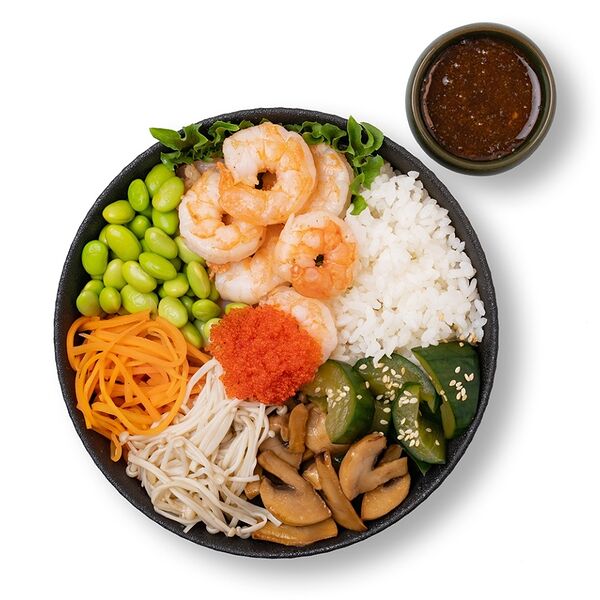 Поке «Уже Готово» с креветкой и соусом «Свит чили» TASTE OF, 300 г 