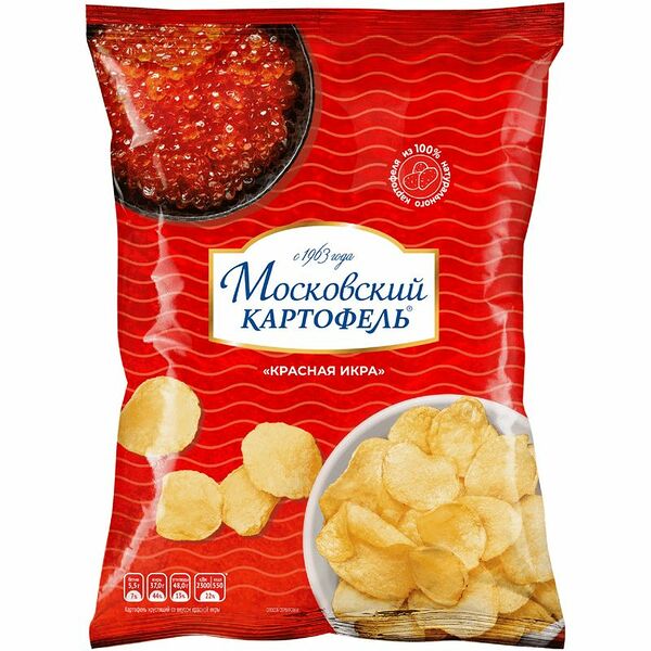 Картофель Московский картофель со вкусом красной икры, 120 г