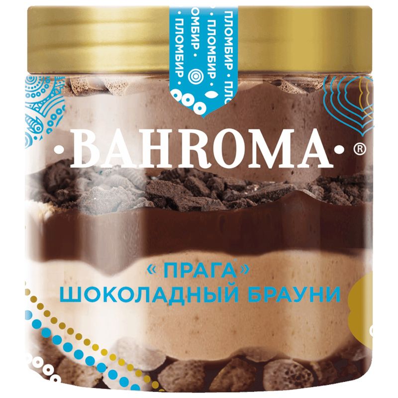 

Мороженое Bahroma Прага Шоколадный Брауни пломбир печенье-шоколадный соус-кусочки шоколада 12% 320 г