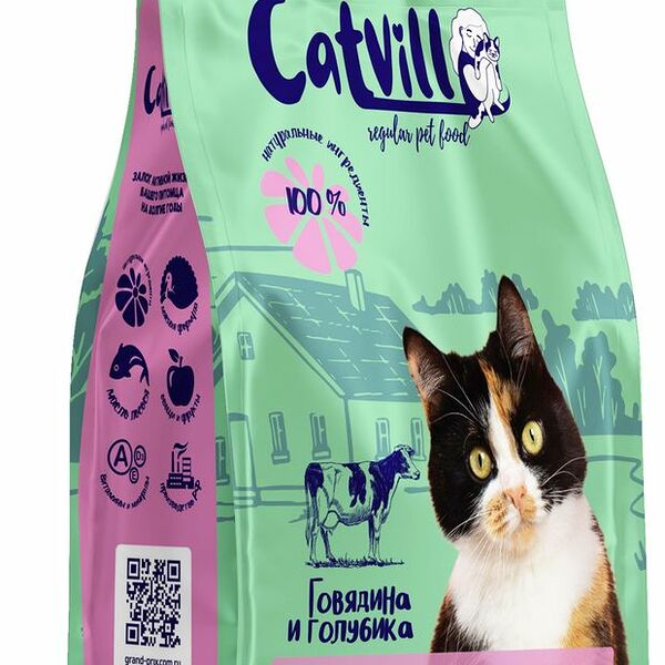 Корм сухой для кошек Vill Говядина с голубикой, 400 г