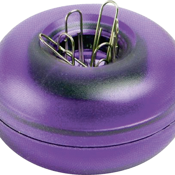 Скрепочница магнитная круглая открытая цвет ассортименте