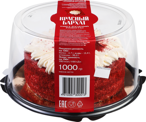 

Торт Симфония десерта Красный бархат 1 кг