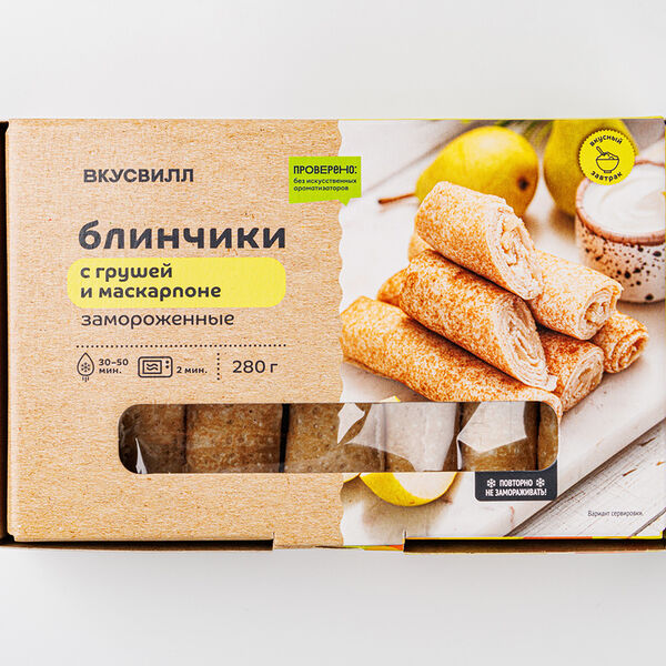 Блинчики с грушей и маскарпоне замороженные 280 г