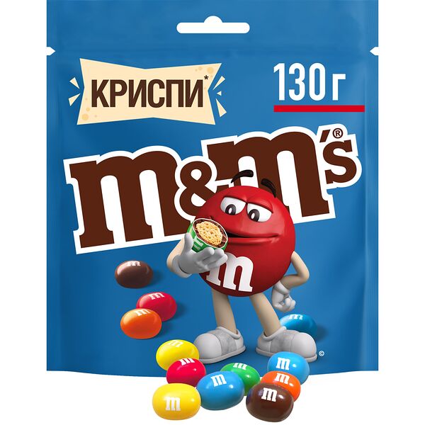 Драже M&MS Криспи хрустящие шарики 130 г