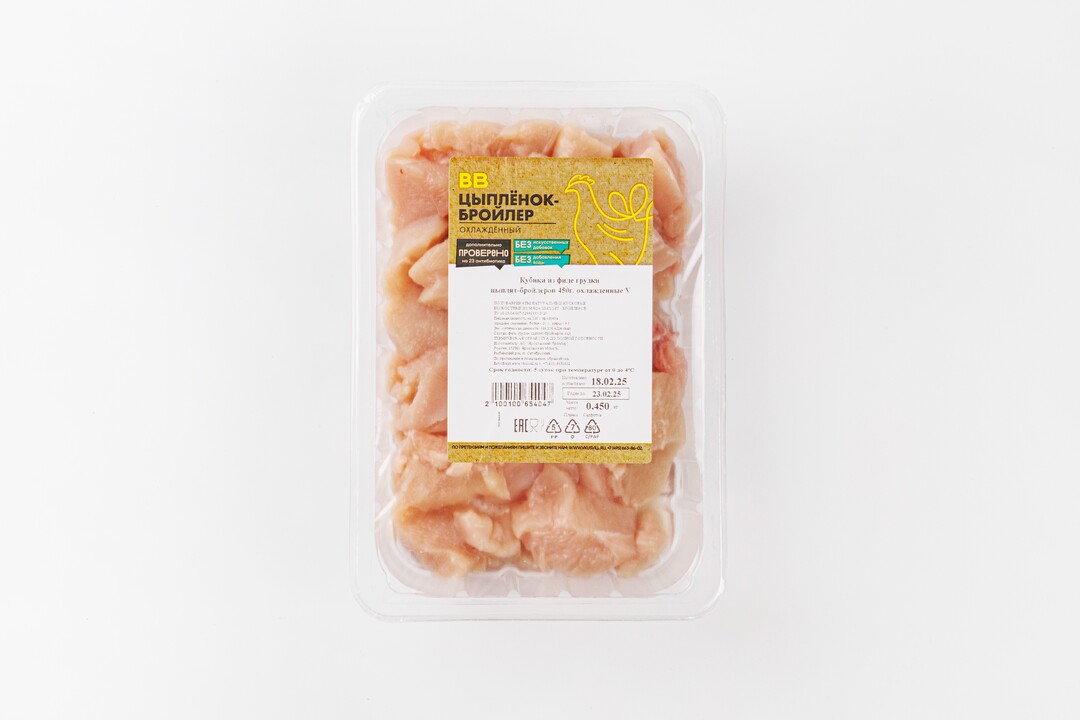 

Филе из куриной грудки кубиком