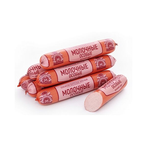 Вар. колб. изд. Сосиски МОЛОЧНЫЕ и/о  вар в/с вес Гродненский МК