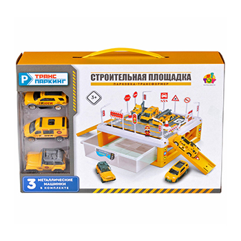 

Игрушка 1TOY Транспаркинг парковка-ящик Строительная площадка