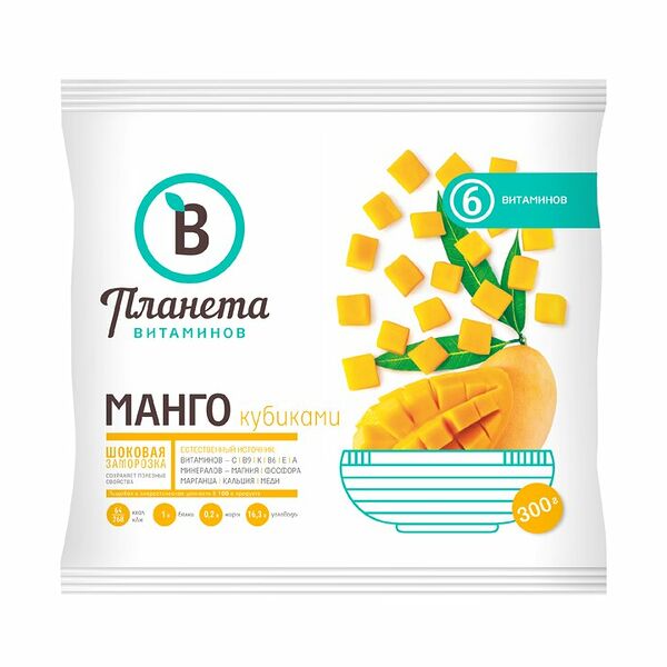 Манго кубики з/м Планета Витаминов 300 г