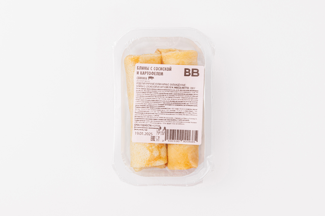 

Блины с сосиской и картофелем ВкусВилл 200 г