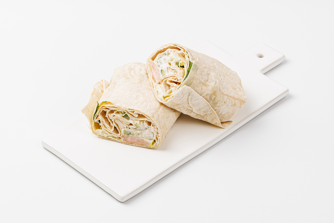 

Сэндвич ролл Цезарь с креветками ВкусВилл кафе 200 г