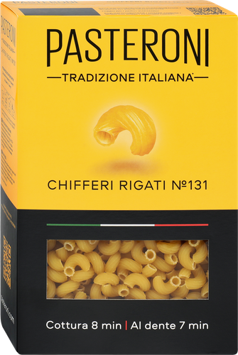 

Макароны Pasteroni Chifferi Rigati №131 из твердых сортов пшеницы группа А 400 г