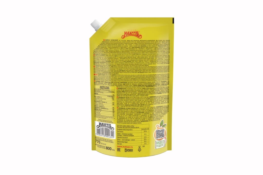 

Майонез Махеевъ Оливковый 50.5% 800 мл