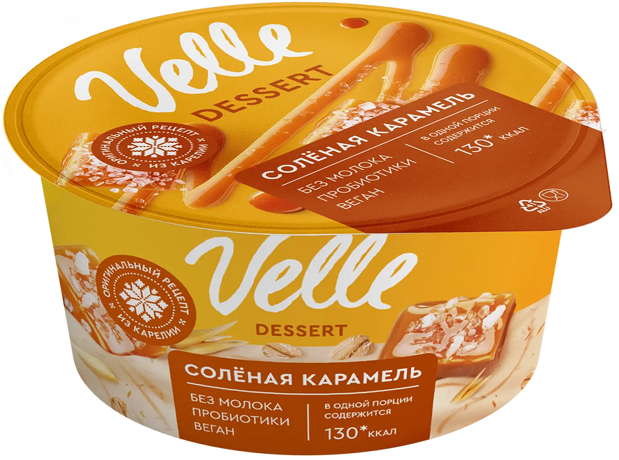 

Десерт растительный мультизлаковый Velle Солёная карамель 130 г