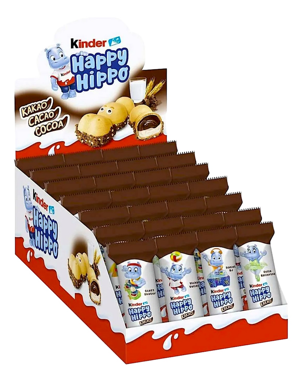 

Вафли Kinder Happy Hippo 20.7 г дизайн упаковки в ассортименте