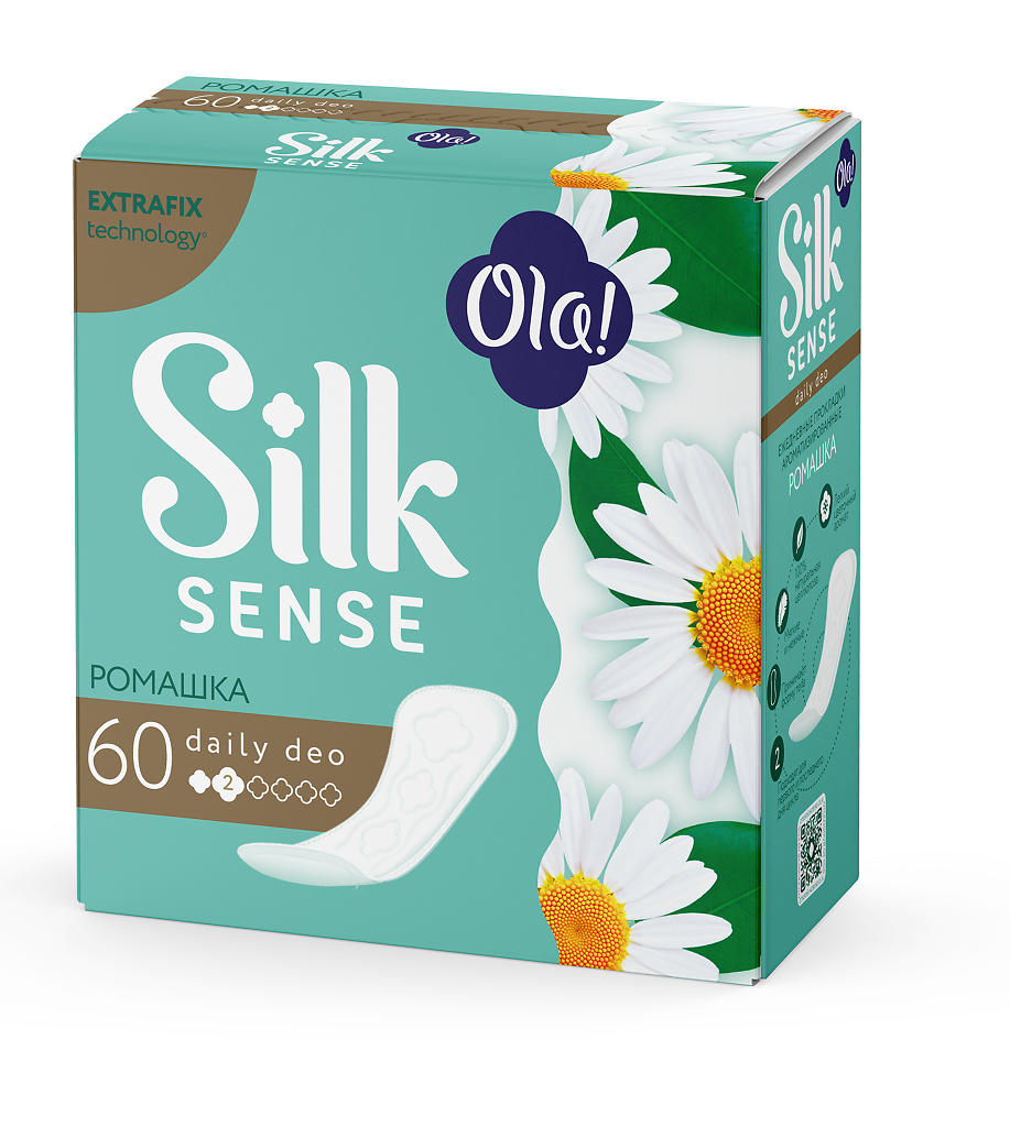 

Прокладки ежедневные Ola! Silk Sense Daily Deo Ромашка 60 шт