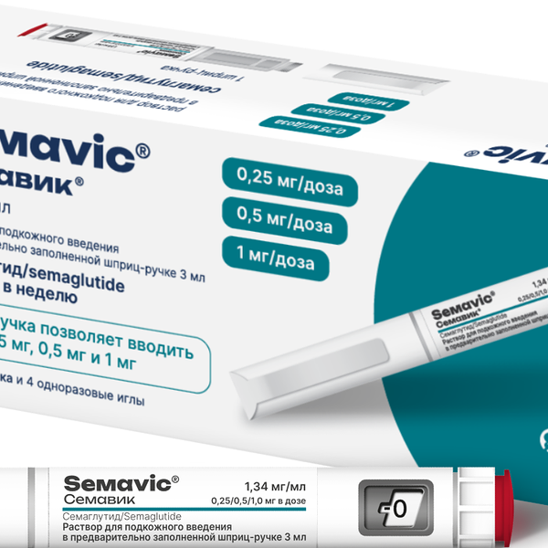 Семавик раствор для п/к введения 0.25/0.5/1 мг/доза шприц-ручка 3 мл