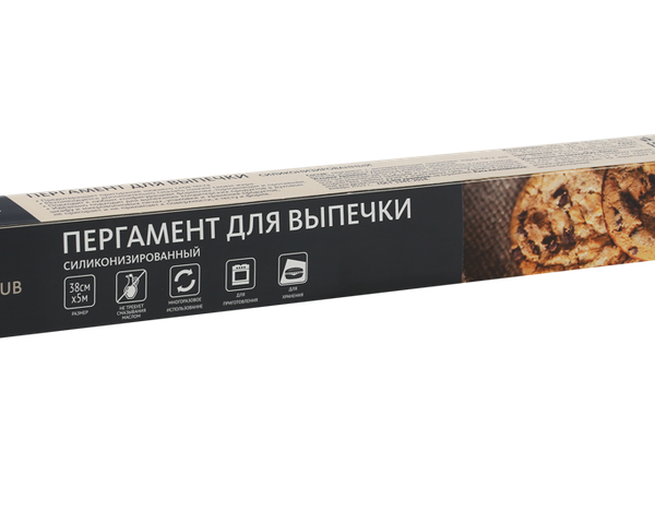 Пергамент для выпечки HOMECLUB 38 см, силиконизированный, 5 м