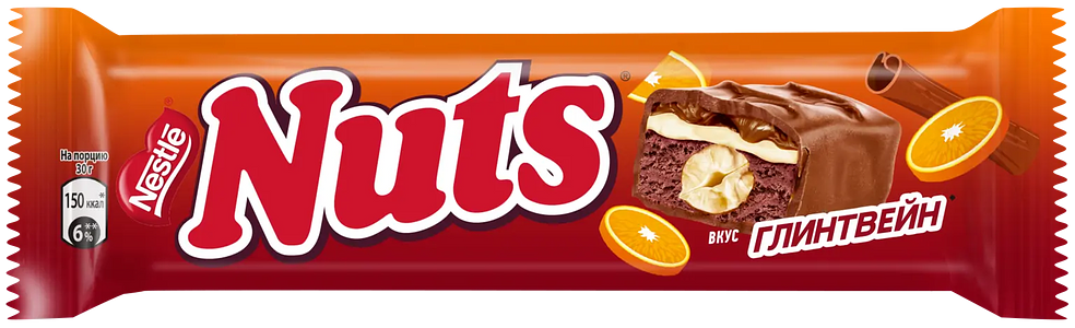 

Батончик шоколадный Nuts Duo глинтвейн и фундук 60 г