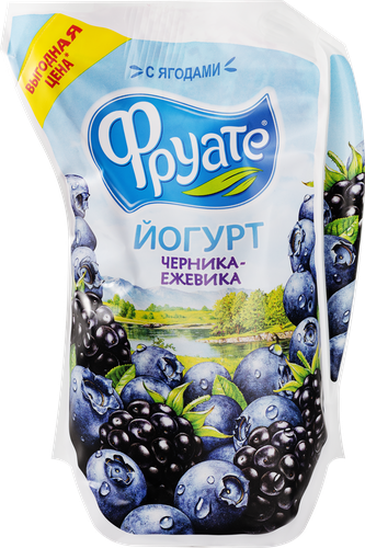 

Йогурт питьевой Фруате Черника-ежевика 1.5% 950 г