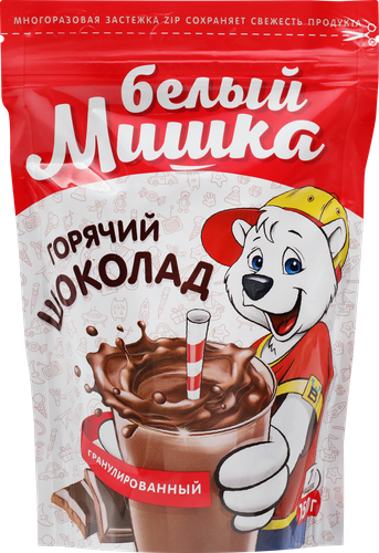 

Горячий шоколад растворимый БЕЛЫЙ МИШКА гранулированный