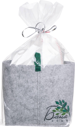 

Набор для бани и сауны Главбаня Шапка, коврик, масла и мочалка, в органайзере