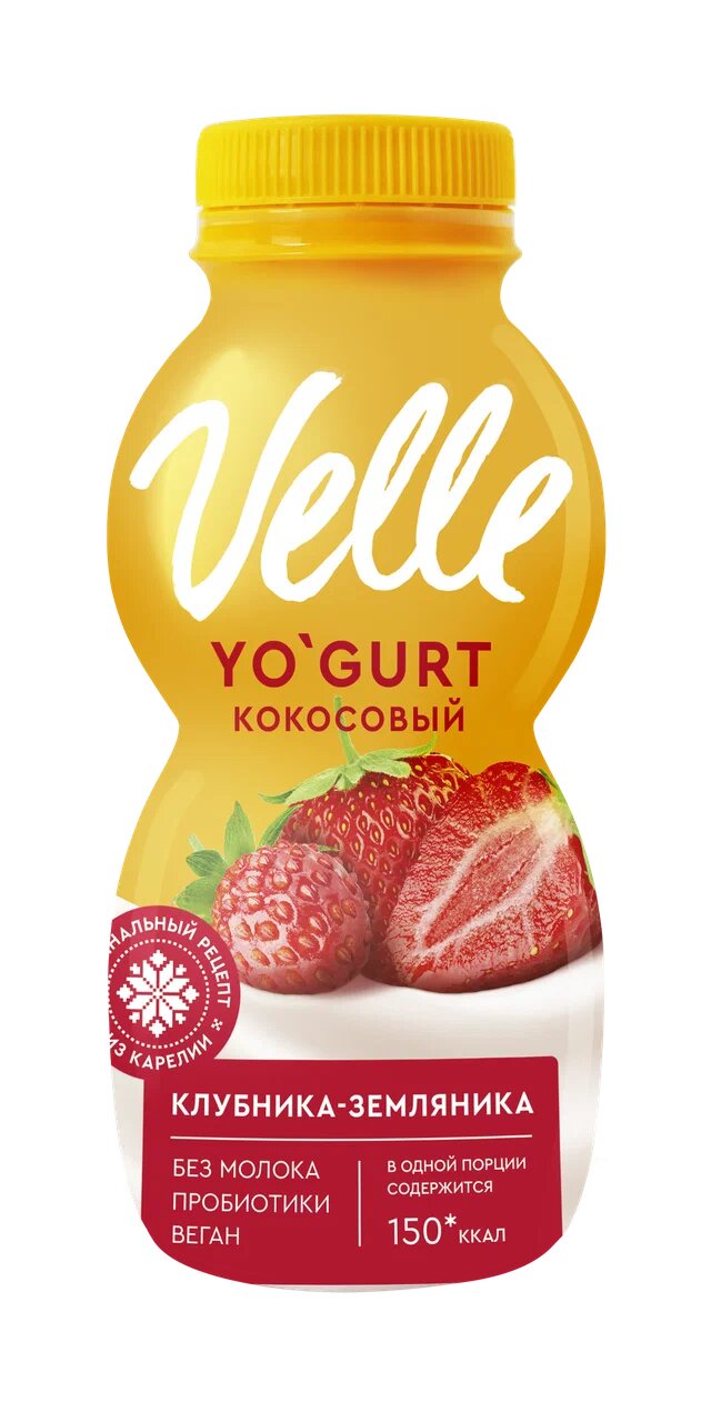 

Продукт кокосовый Velle Клубника-земляника питьевой ферментированный 230 г
