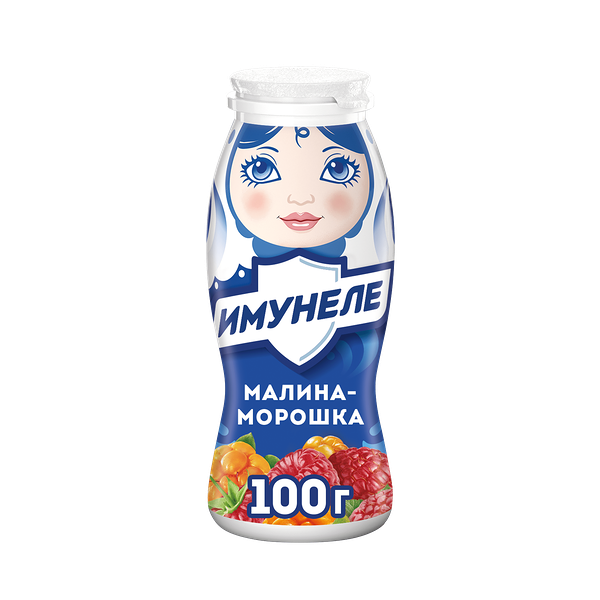 Напиток кисломолочный Имунеле со вкусом Малина-Морошка 1,2%, 100 г