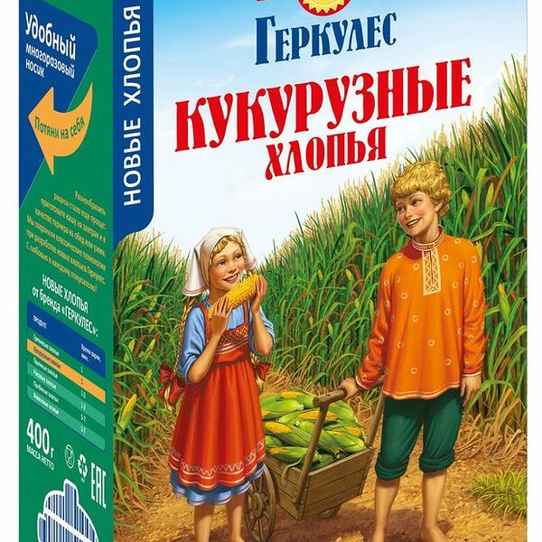 Хлопья Русский продукт Геркулес Кукурузные