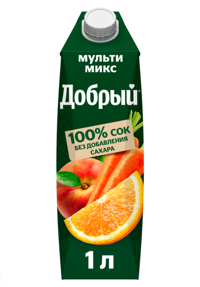 

Сок Добрый Мульти Микс Яблоко-Овощи 1 л