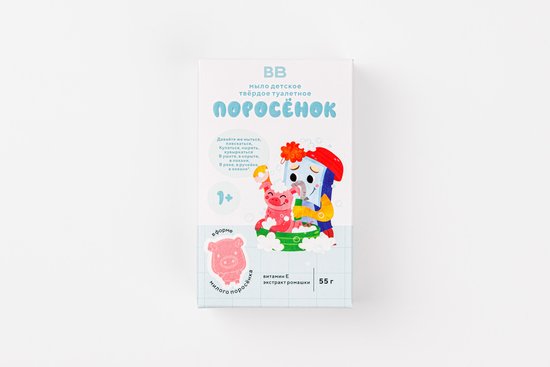 

Детское мыло ВкусВилл Поросенок твердое туалетное 55 г