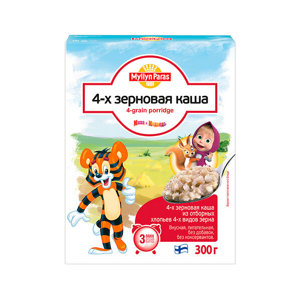 Каша Myllyn Paras 4-х зерновая 0,3кг