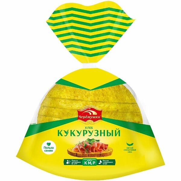 Хлеб Черемушки Кукурузный нарезанный в упаковке, 300г