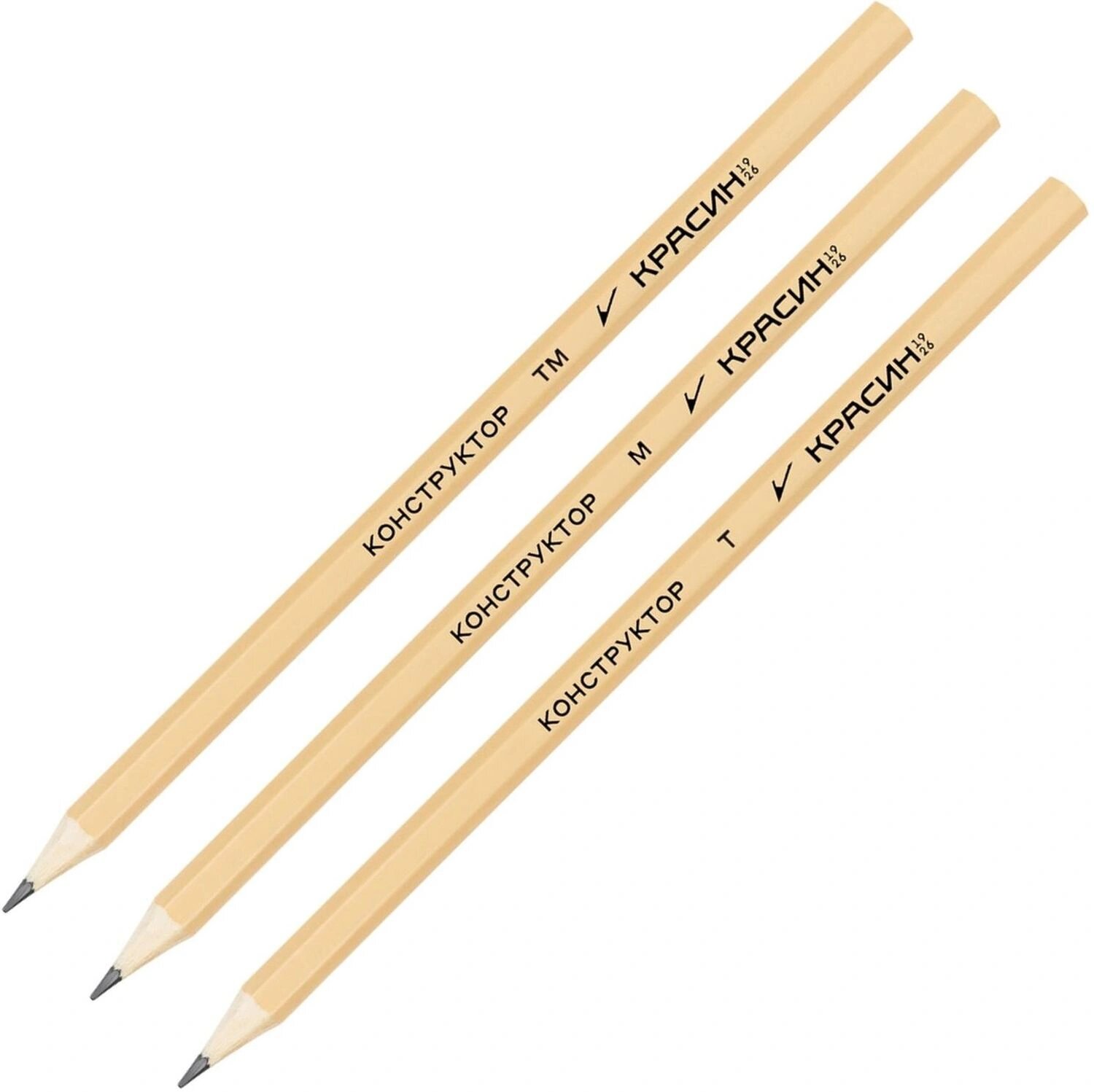 

Набор чернографитных карандашей Красин Конструктор шестигранные 3 шт.