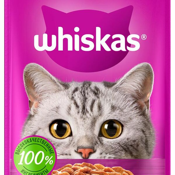 Влажный корм для кошек Whiskas полнорационный рагу с треской и лососем 75 г 