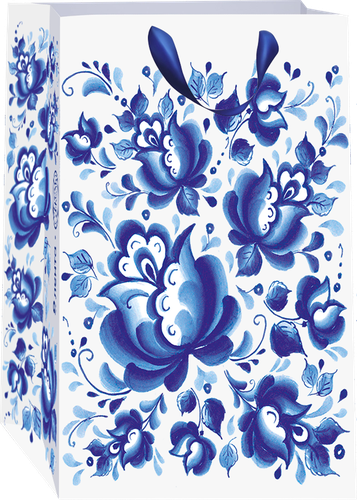 

Пакет подарочный Арт Дизайн гжель роза 26х32 см