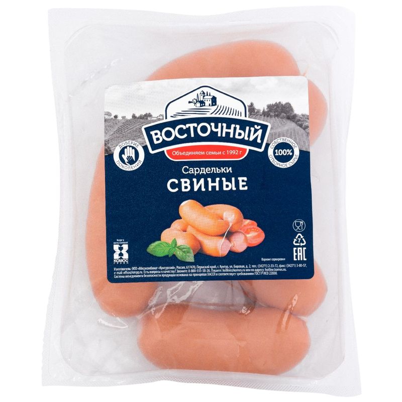 

Сардельки Восточный Свиные в натуральной оболочке вес