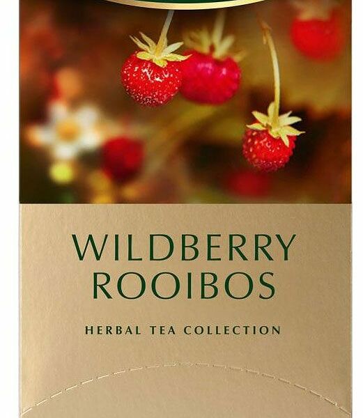 Чай травяной Greenfield Wildberry Rooibus земляника-клюква 25 пакетиков, 37.5 г