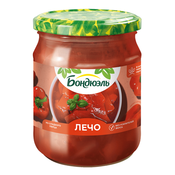 Лечо Бондюэль, перец в томатном соусе, 520 г