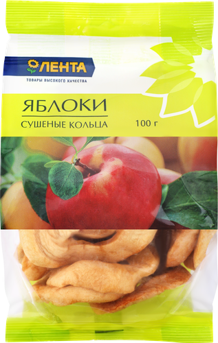 

Яблоки сушеные ЛЕНТА кольца