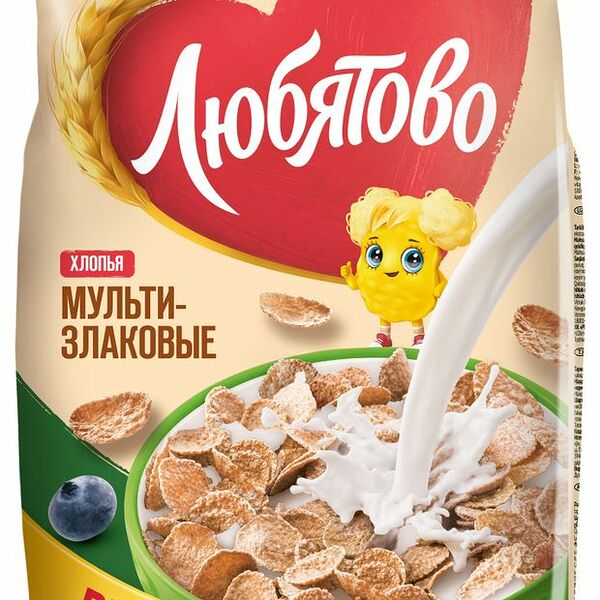Хлопья мультизлаковые Любятово, 450 г
