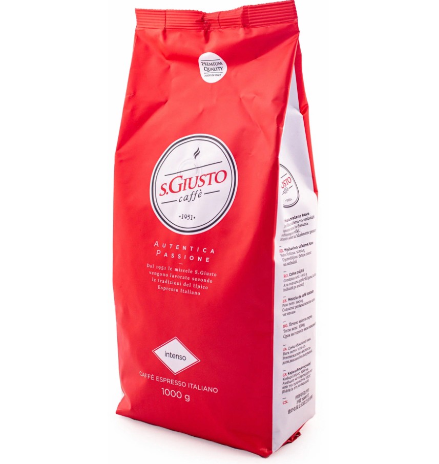 

Кофе в зернах Goriziana Caffe S.Giusto Intenso, средняя обжарка, 1 кг