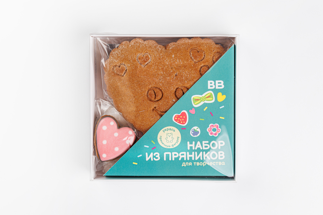 

Набор из пряников ВкусВилл Нежное сердце 200 г