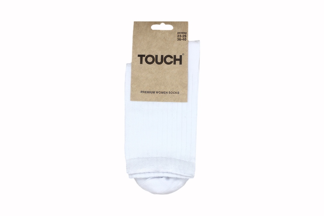 

Носки женские Touch Белые с резинкой размер 36-40